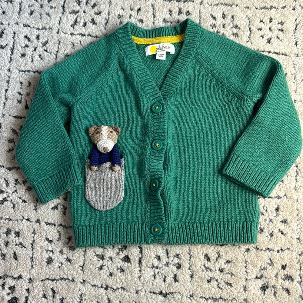 Mini Boden Pocket Pet Cardigan 6-12 mod